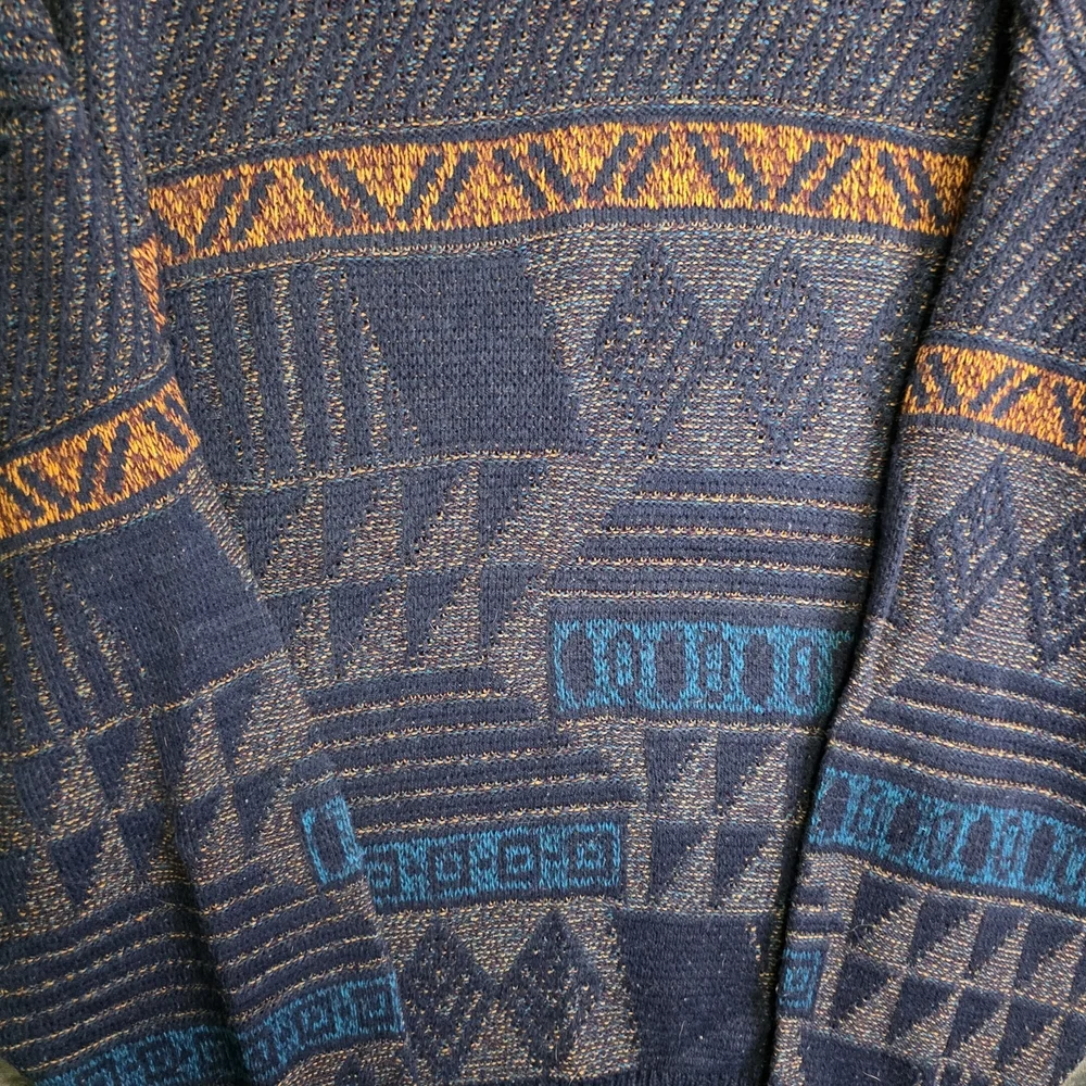 VTG 90s NUOVO New Forces Abstract Geometric Pullover Sweater Sz Lg
